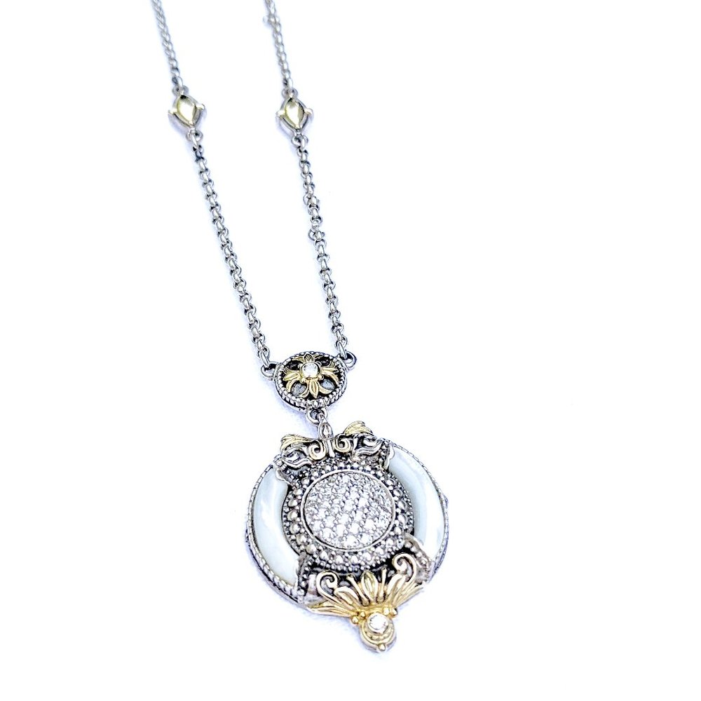 Konstantino Rock Crystal/Mother of Pearl Necklace